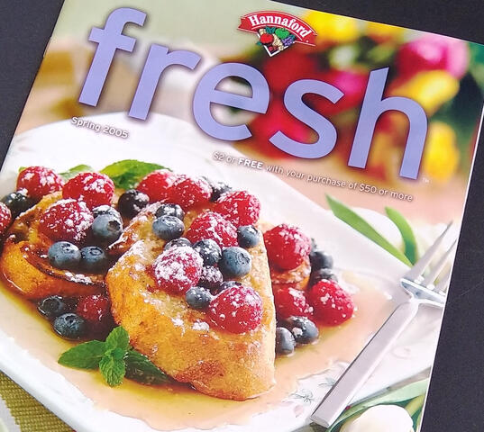 Hannaford Fresh magazine planning, vendor search, production
